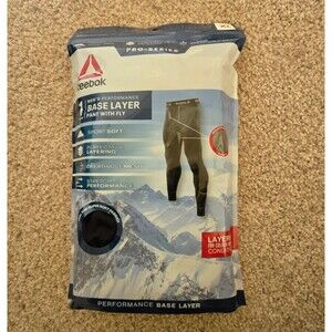 Reebok Men's Performance Base Layer Pant with Fly Size XL